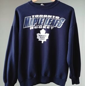 Vintage Toronto Maple Leafs Sweater Crewneck Navy